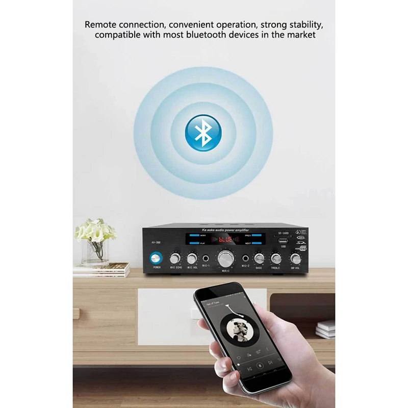 Высокомощный 360-канальный Bluetooth усилитель мощности домашнее многофункциональное