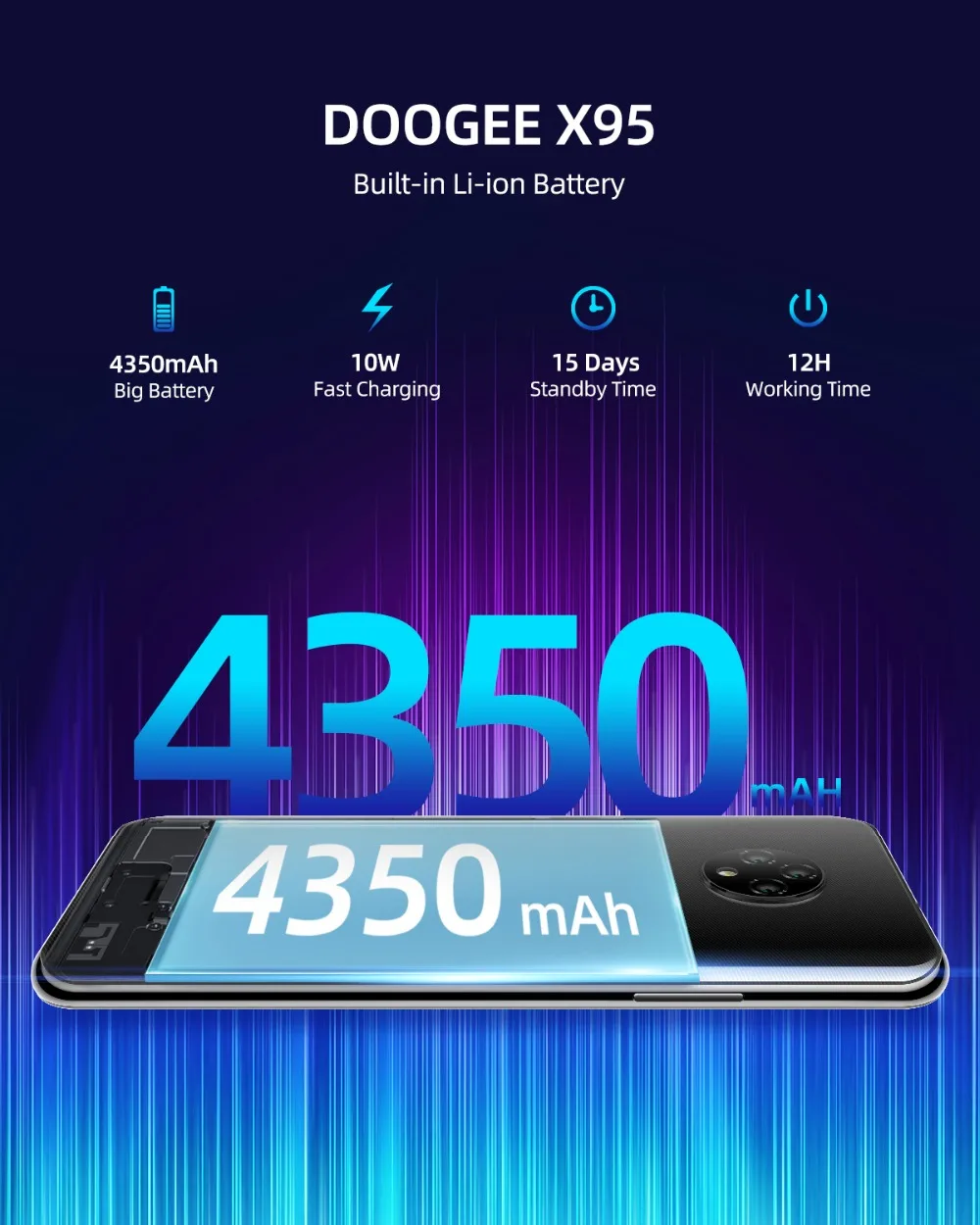DOOGEE X95 6 52 "Дисплей 16 Гб Встроенная память мобильного телефона Android 10 4G LTE