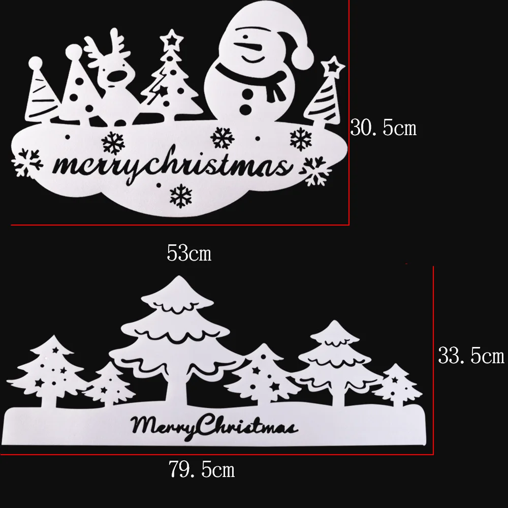 2 шт./компл. Пена Рождественский Декор Рождественская елка Санта Клаус Наклейки