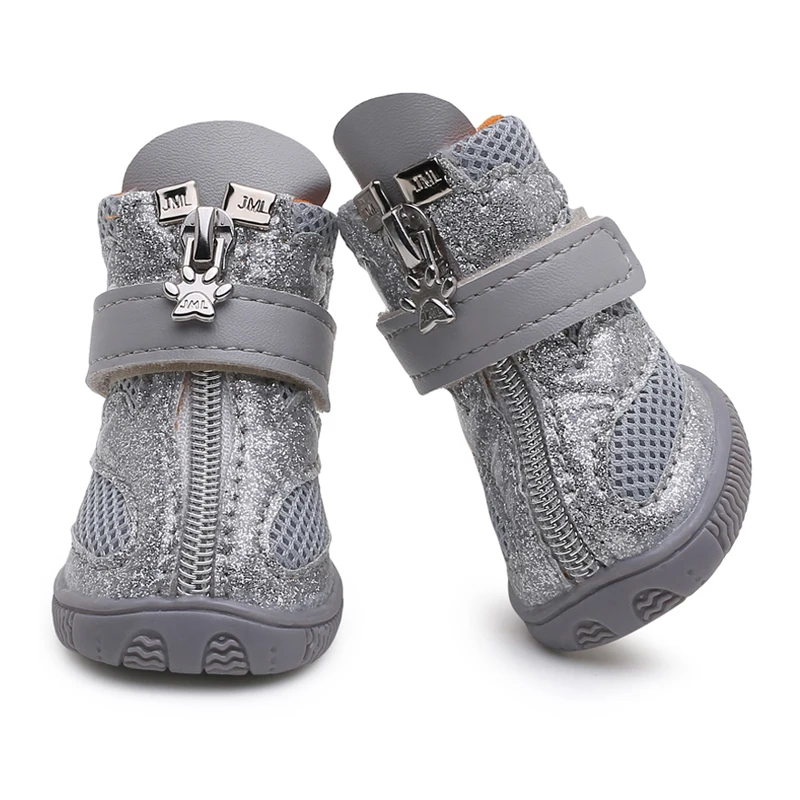 

Autumn Winter Pet Dogs Shoes Mesh Non Slip Soft Sole Velcro Strap Dog Boots Breathable Outdoor Walking Leisure Pets Cat Sneakers