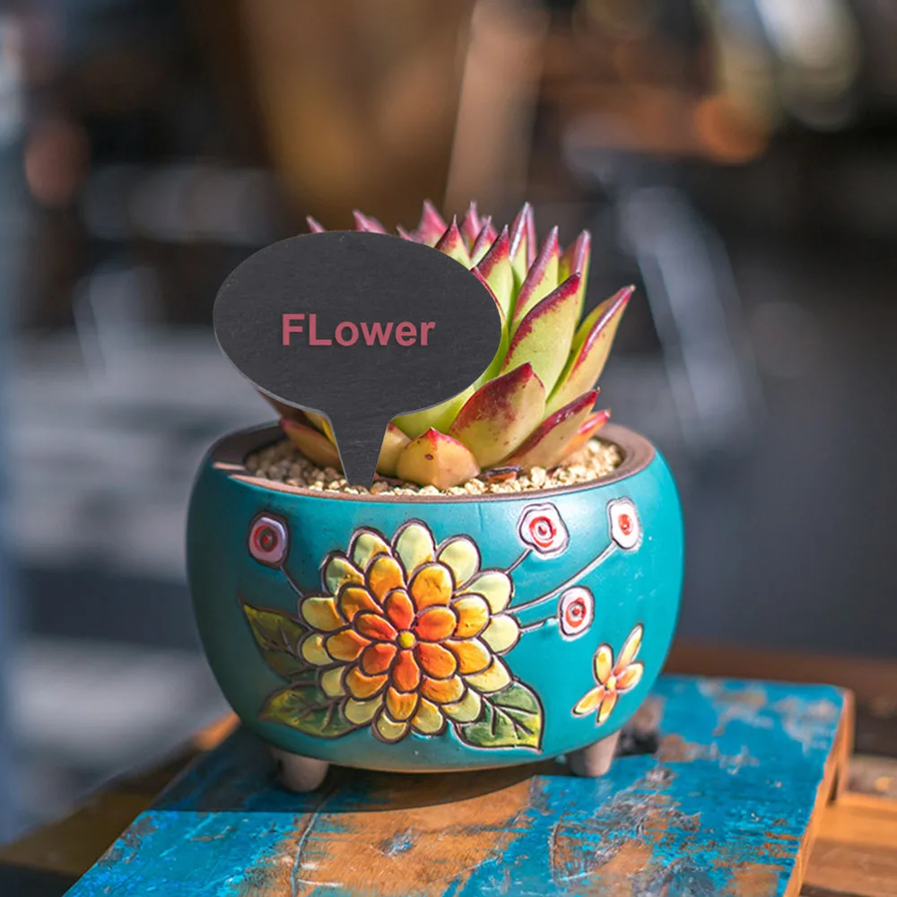 

10Pcs Slate Plant Labels Birthday Cake Picks Garden Stake Tags Ornaments