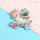 Броши на лацкан с эмалью Magic Love, в форме Зелия, для рубашки, сумки