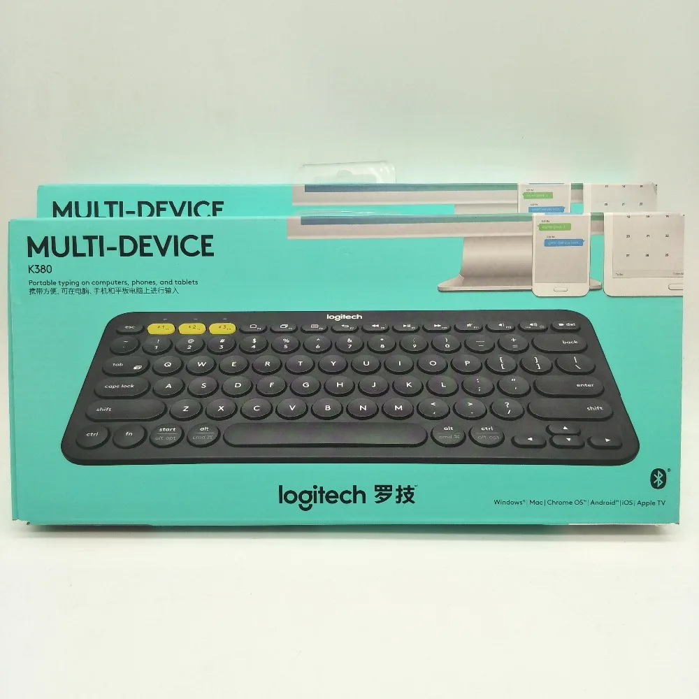 Беспроводная Bluetooth клавиатура Logitech K380 с несколькими устройствами ультра мини