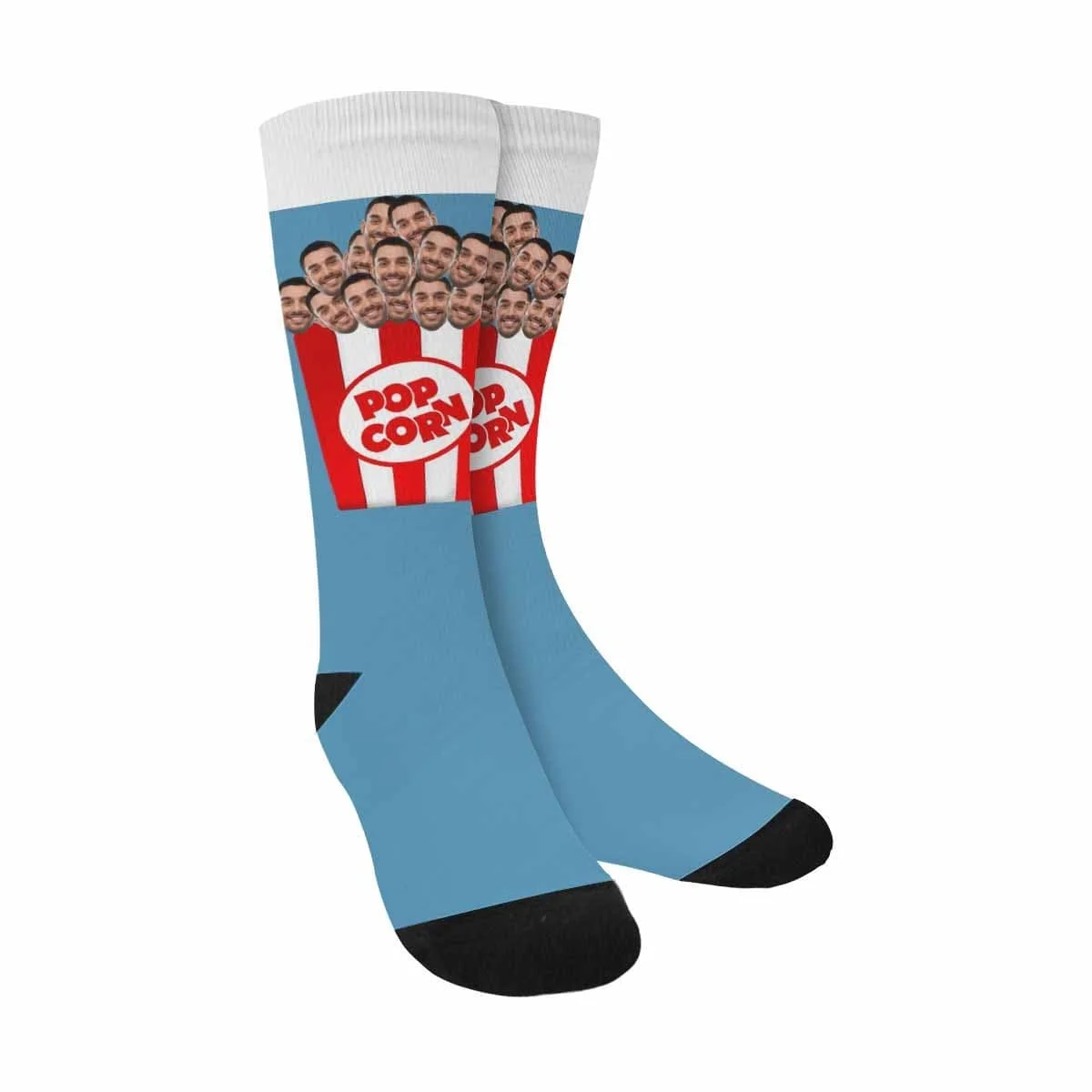 

Custom Face Popcorn Sublimated Crew Socks