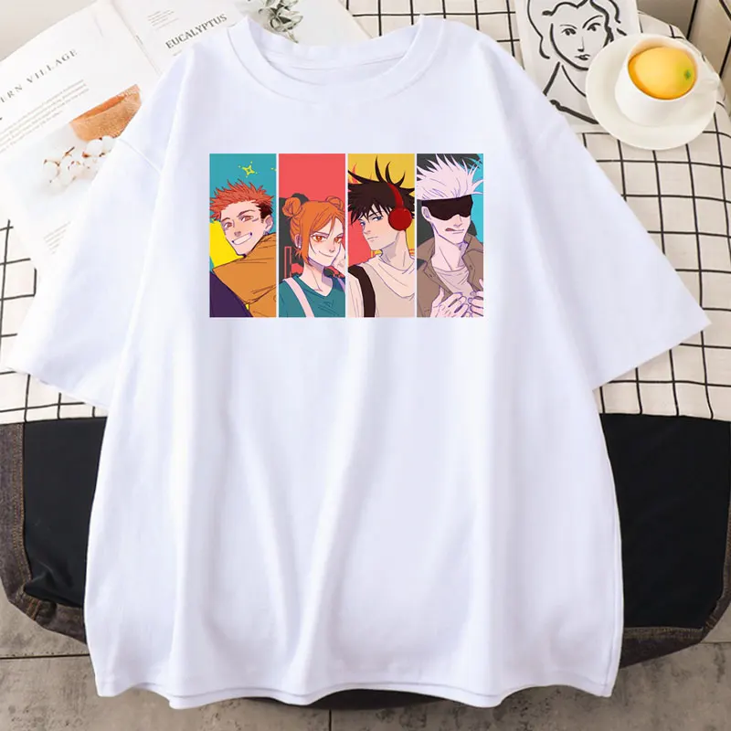 

Women's Sale T-Shirt Japan Anime Cool Jujutsu Kaisen Womens T Shirt 2021 Hot Harajuku Loose Tshirt Street INS Fashion Women Tops