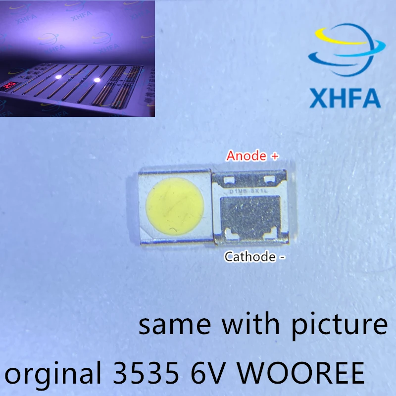 100 шт. для WOOREE LED подсветка LCD TV bead 6 в 1 Вт 3535 SMD лампа холодный белый|Подвесные