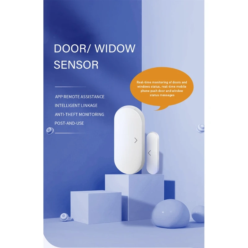 

Smart Door Zigbee APP Door Sensor Window Sensor Window Contact Sensor with App Compatible Voice Control Sends Alerts