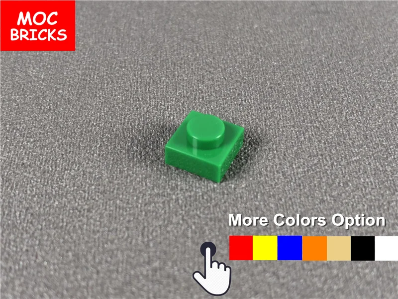50 шт./лот MOC Кирпичи красочная пластина 1x1 кирпичи Базовая посадка с 3024 DIY