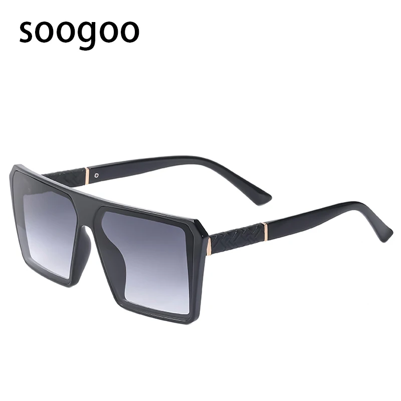 

Fashion Big Frame Square Sunglasses Oversized Men 2021 Retro Luxury Designer Sun Glasses Ladies Vintage Irregular Eyewear UV 400