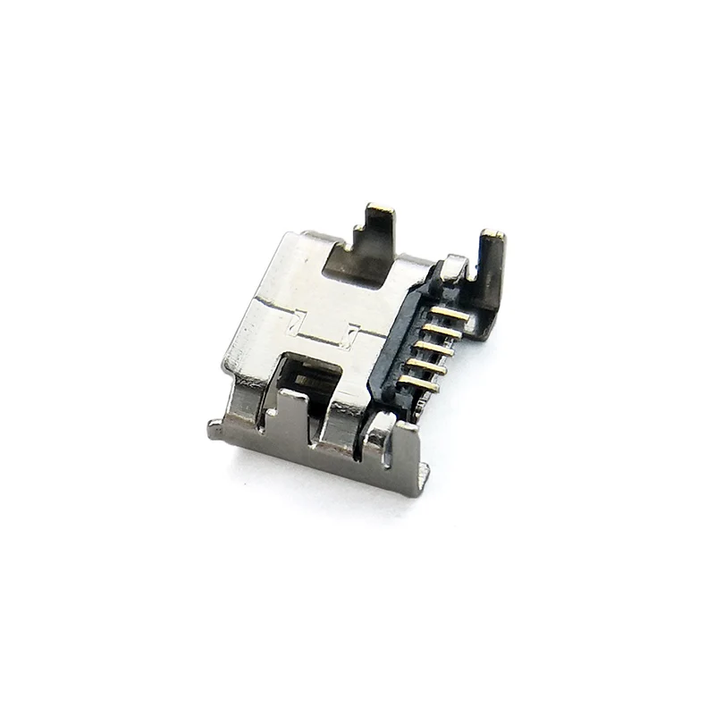 

20 pcs/lot Warp Edge 90 Degrees 4 Foor DIP Micro USB Female Connector Jack Tail Sockect Plug Terminals