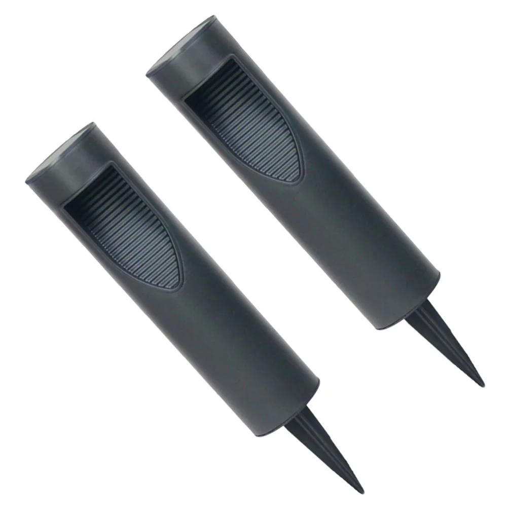 

2pcs Solar Powered LED Lawn Stick Lamps Garden Landscape Ground Lamps (Black)
