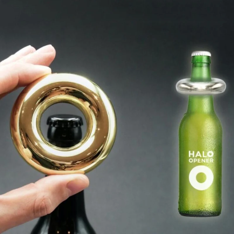 

Halo Opener For Bottles and Cans Round Metal Beer Bottle Opener