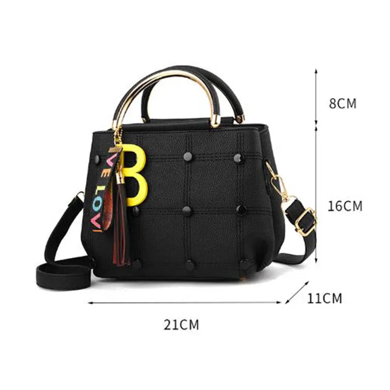 Сумка на плечо женская кожаная с верхней ручкой и кисточкой 9 цветов |