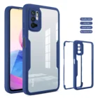 Чехол для Xiaomi Redmi Note 10, 9 Pro Max, 9A, 9C, 9T, POCO M3, X3 NFC, двусторонний, прозрачный, защитный чехол, 360