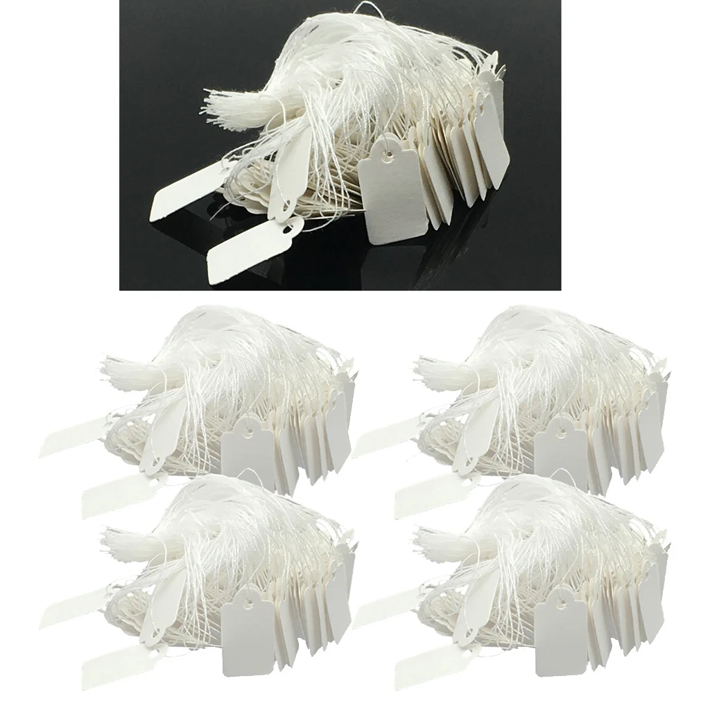 

2000x White Blank Price Tags Service Clothes Gifts Labels Tag