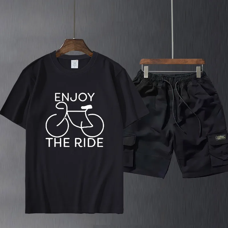 

Мужские костюмные брюки с коротким рукавом, цветная модная дизайнерская футболка для езды на велосипеде, Мужская футболка для езды на велос...
