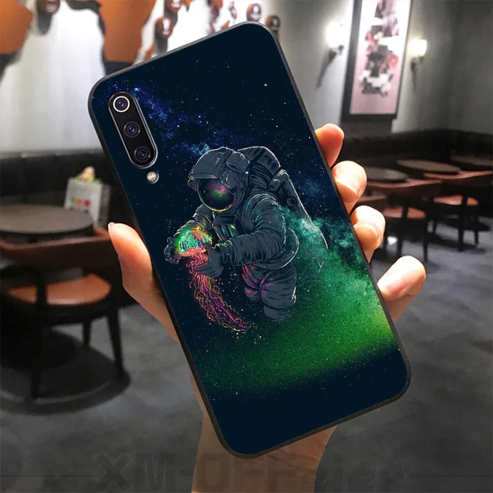 Черный чехол для телефона из ТПУ BaweiTE Cosmic starry sky Xiaomi 8 9 se 5X Redmi 6pro 6A 4X 7 5plus note 5 |