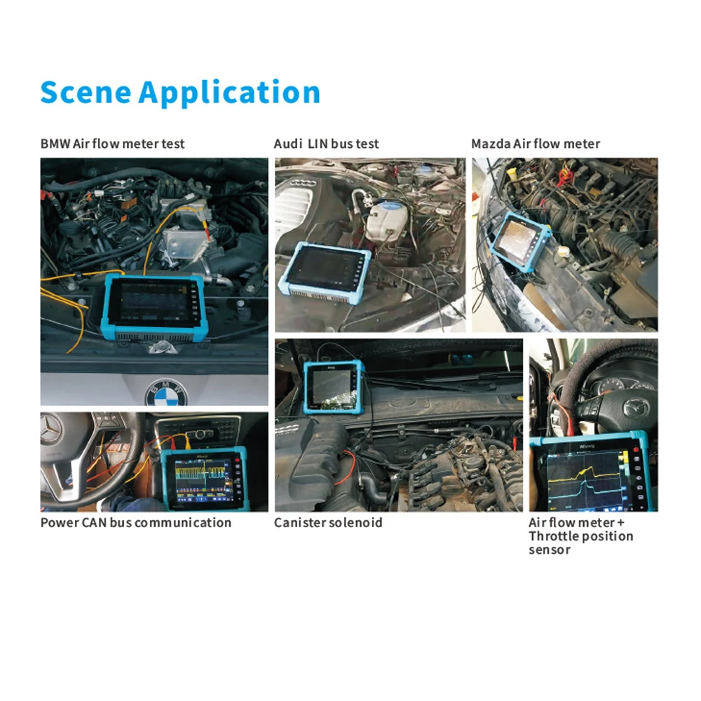 

Pro Automotive Tablet Oscilloscope Micsig ATO1104 Touchscreen 4CH 100MHz multi-touch operation