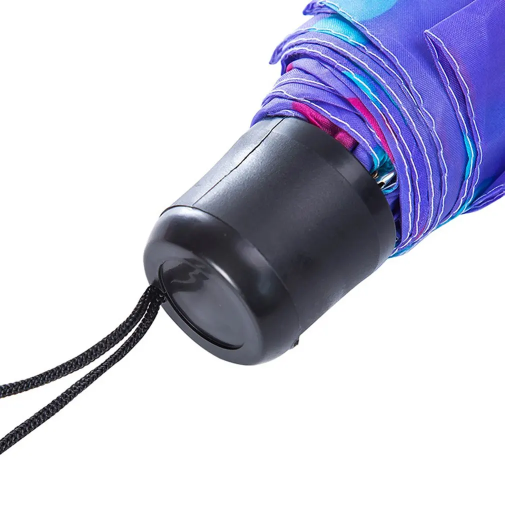 Парный цветной Зонт с короткой ручкой складной зонт в 3 раза портативный мини