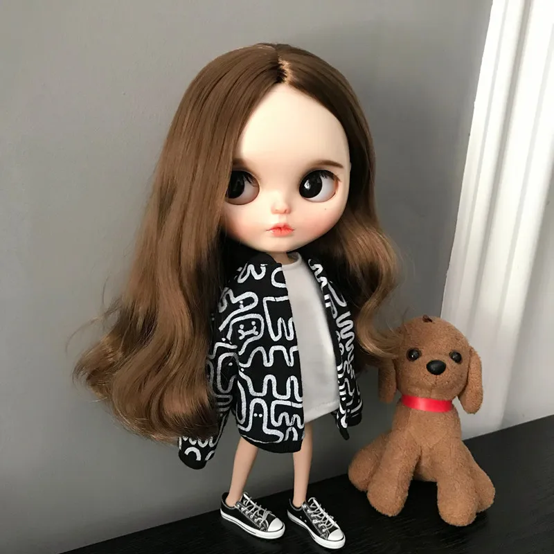 New 1/6 doll coat Graffiti Cardigan fashion Doll clothes ob24 ob27 azone19 Accessories For barbie | Игрушки и хобби