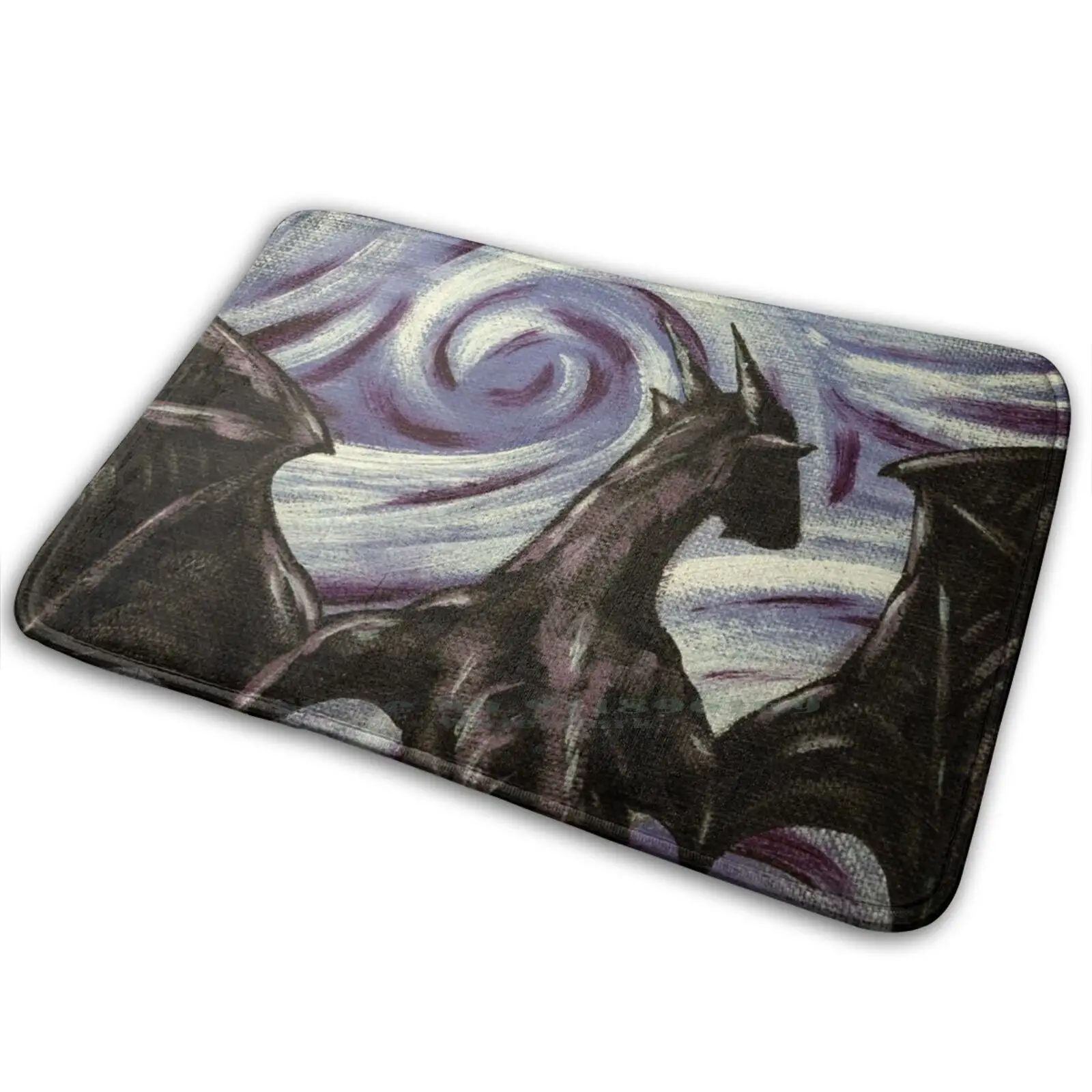 Темный коврик с драконом ковер Противоскользящий для входной двери в спальню