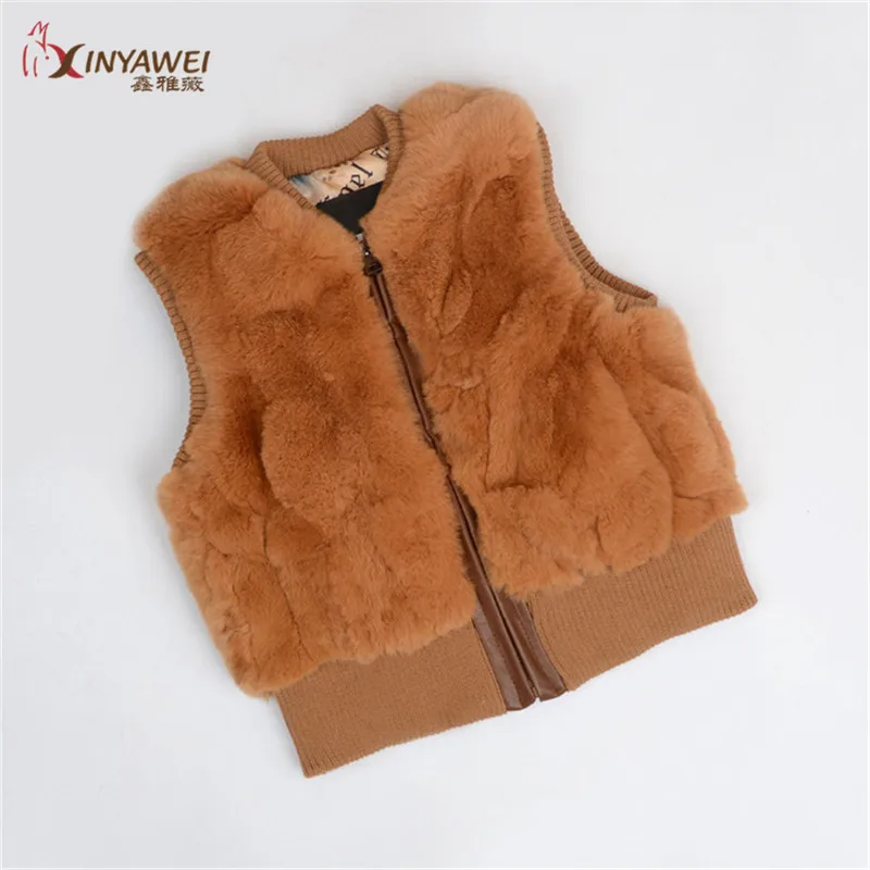 100% натуральный мех кролика жилет/верхняя одежда жилет/жилеты для мальчиков и