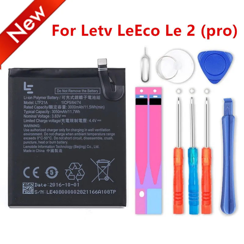 

new LTF21A Battery 3050mAh For Letv LeEco Le 2 (pro) le 2S le S3 X20 X626 X528 X621 X625 X25 X525 X620 X520 + Repair Tools