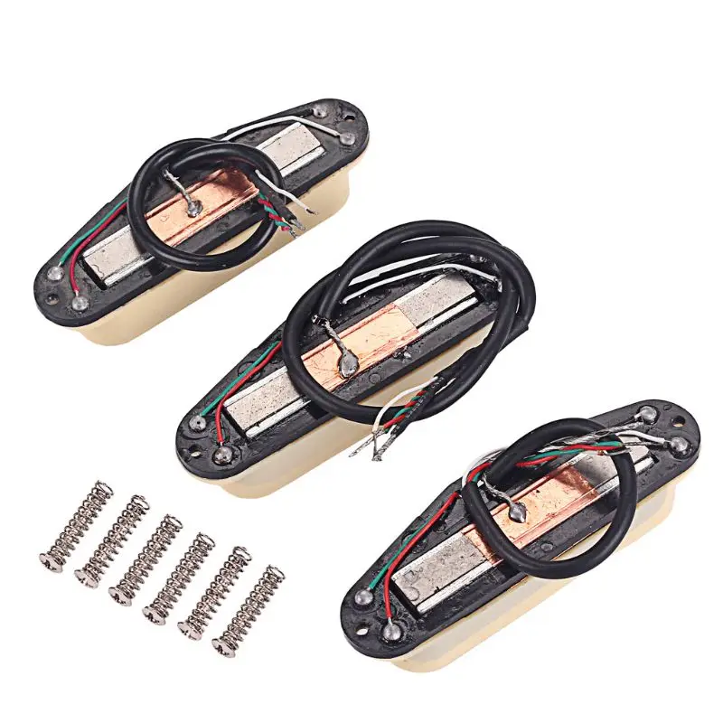 

Guitar Pickup Mini Humbucker For ST SSS Size 6 String Neck Middle Bridge Alnico V Milk Yellow Guitar Part Accessories