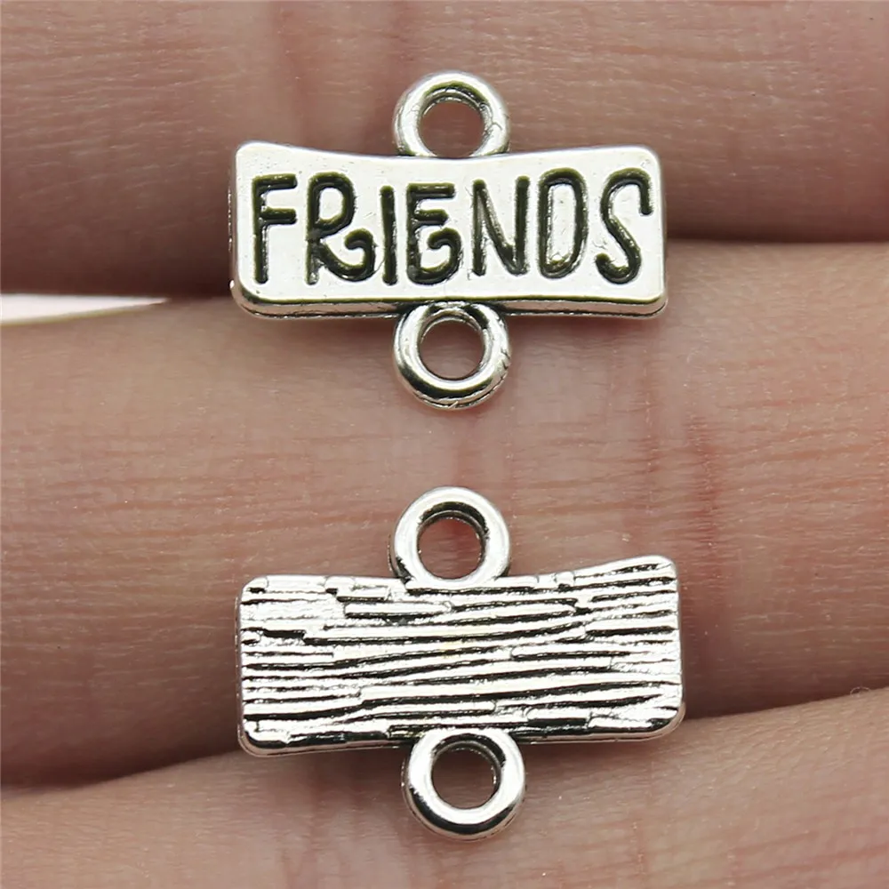 10 шт. друзья пластина прелести разъем для изготовления ювелирных изделий 13x15 мм