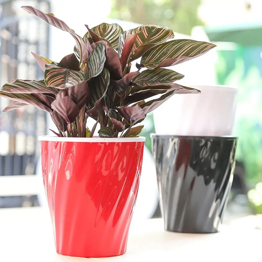 Двухслойный волнистый цветочный горшок автоматический абсорбирующий водный