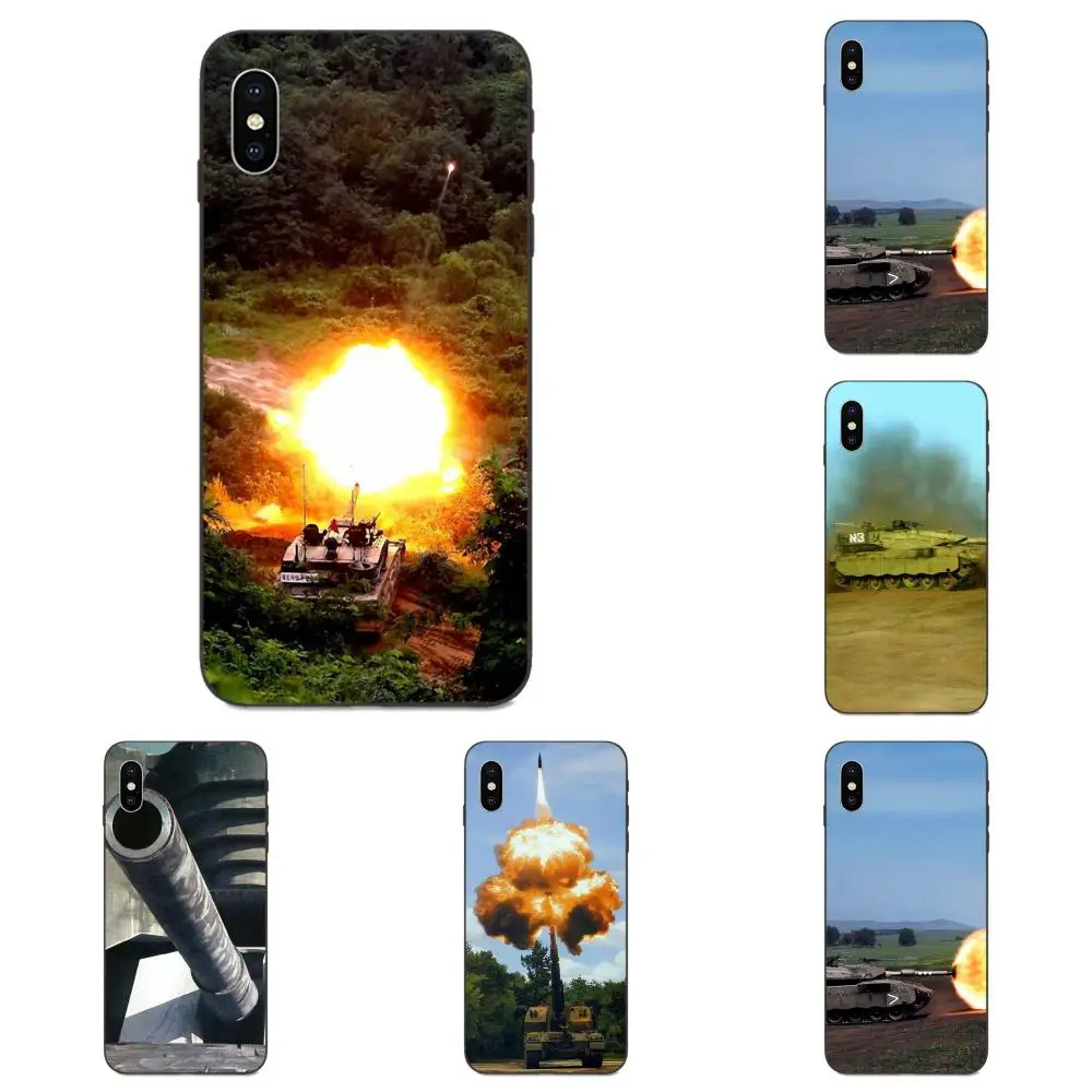 Для Apple iPhone 4 4S 5 5S SE 6 S 7 8 11 Plus X XS Max XR Pro мягкий ТПУ чехол Capa Tanks Fire|Чехлы-накладки| |