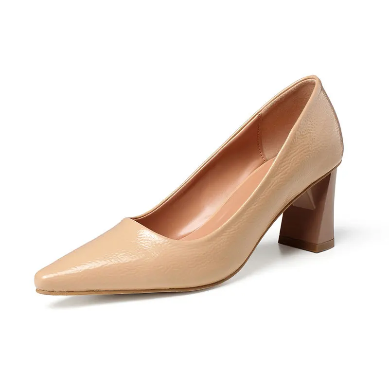

Spring/summer new atmospheric fashion single shoes pure color pointed light mouth large size single shoes women's lazy shoes