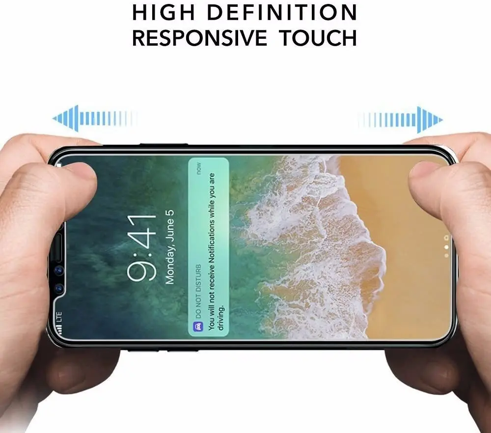 Закаленное стекло для iPhone XR 2 упаковки защитная пленка совместима с 11 Xs 7 HD
