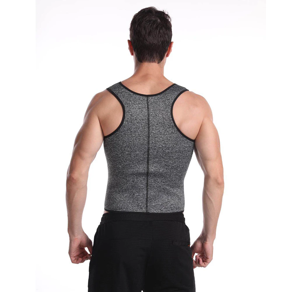 

Men Shaping Vest Fitness Spandex Sports Loss Weight Adjustable Belt Zipper Slimming Gym Sweat Sauna Yoga Corset Waist Trainer