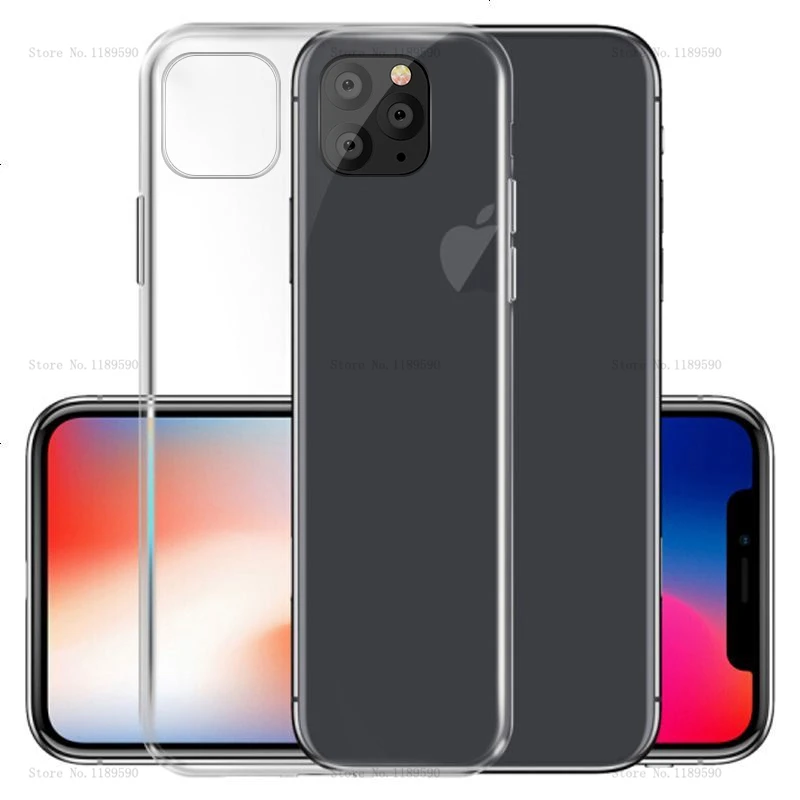 Прозрачный чехол для iPhone 11 Xi Max 2019 7 8 Plus 6 6s мягкий из ТПУ XR X XS телефона