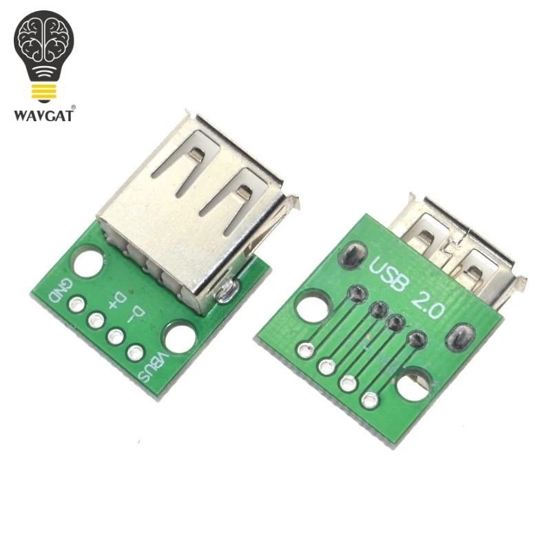 10 шт. USB2.0 переходник с женского на 4P DIP Switch плата адаптера модуль USB адаптер