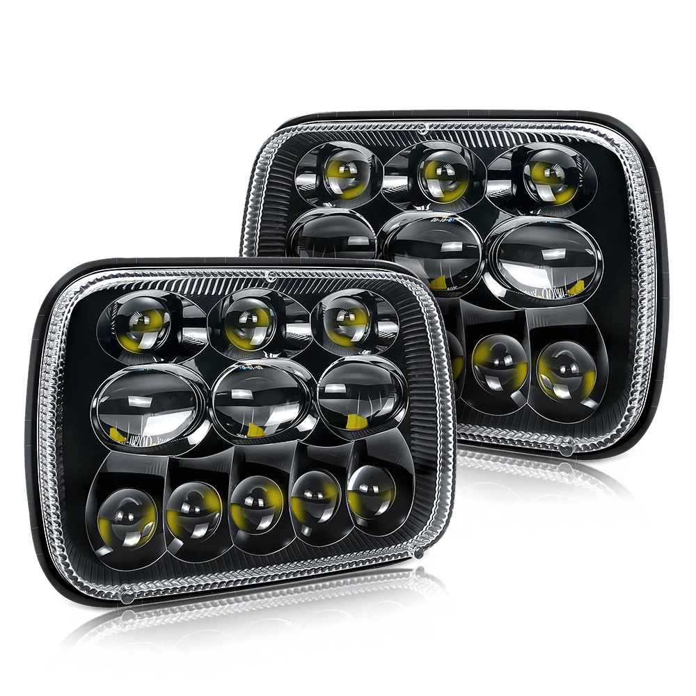 

5x7 "6x7" квадратный светодиодный фар море светодиодный луч для 4X4 Offroad Wrangler YJ Cherokee XJ грузовиков пикап трактор пикапа 12V 24V 36V