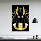 Модный плакат и печать Анубис Египетский Бог послеживания, настенная живопись на холсте, картины для гостиной, домашний декор