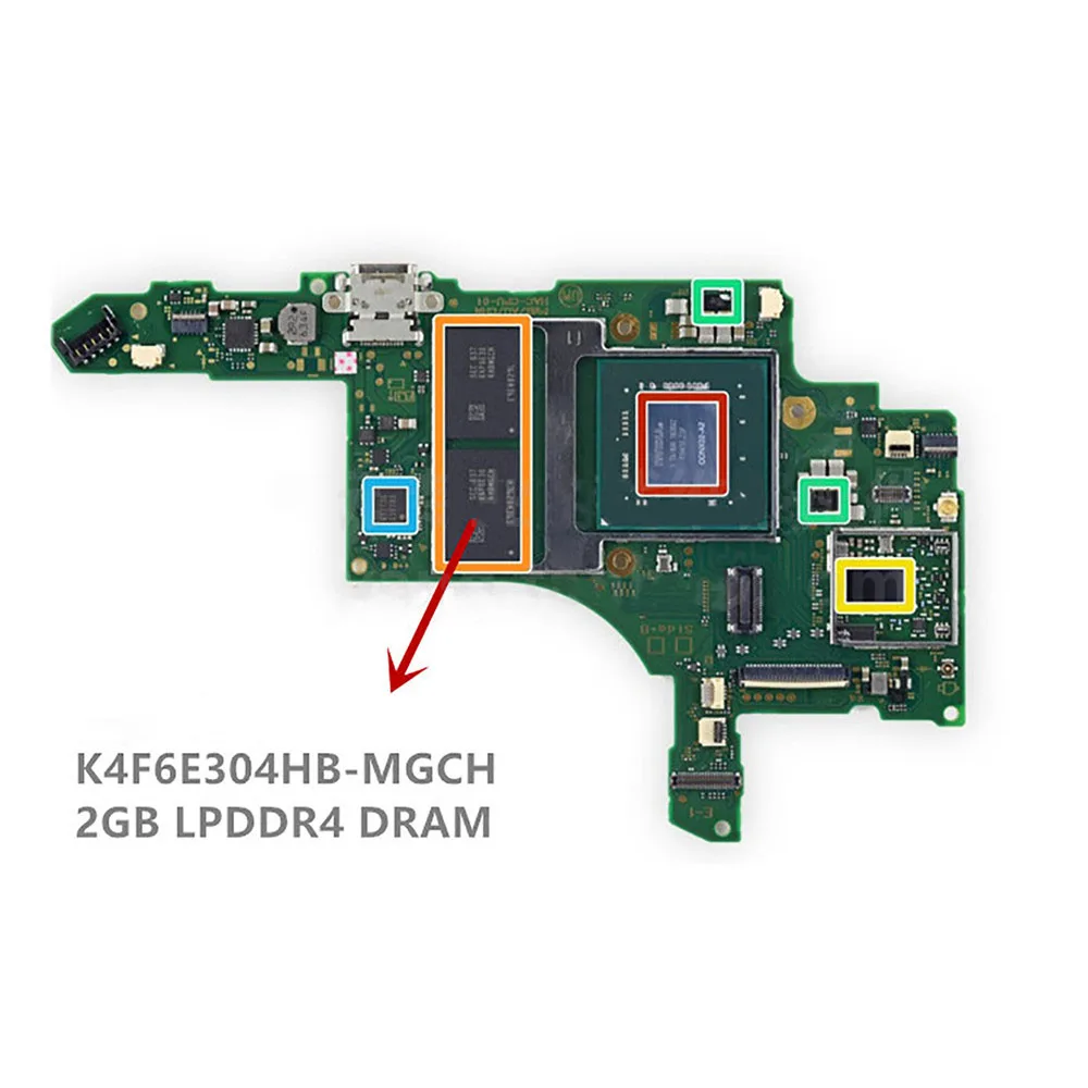Для Samsung CPU K4F6E304HB MGCH 2GB LPDDR4 DRAM память для материнской платы Nintendo Switch запасные части