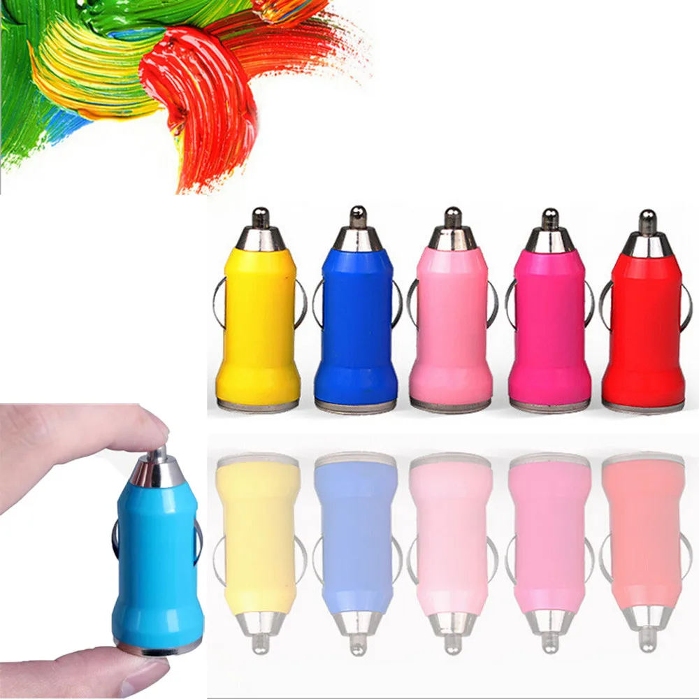 Binmer Mini Dual USB Автомобильное зарядное устройство для телефона 5 В адаптер Мобильный