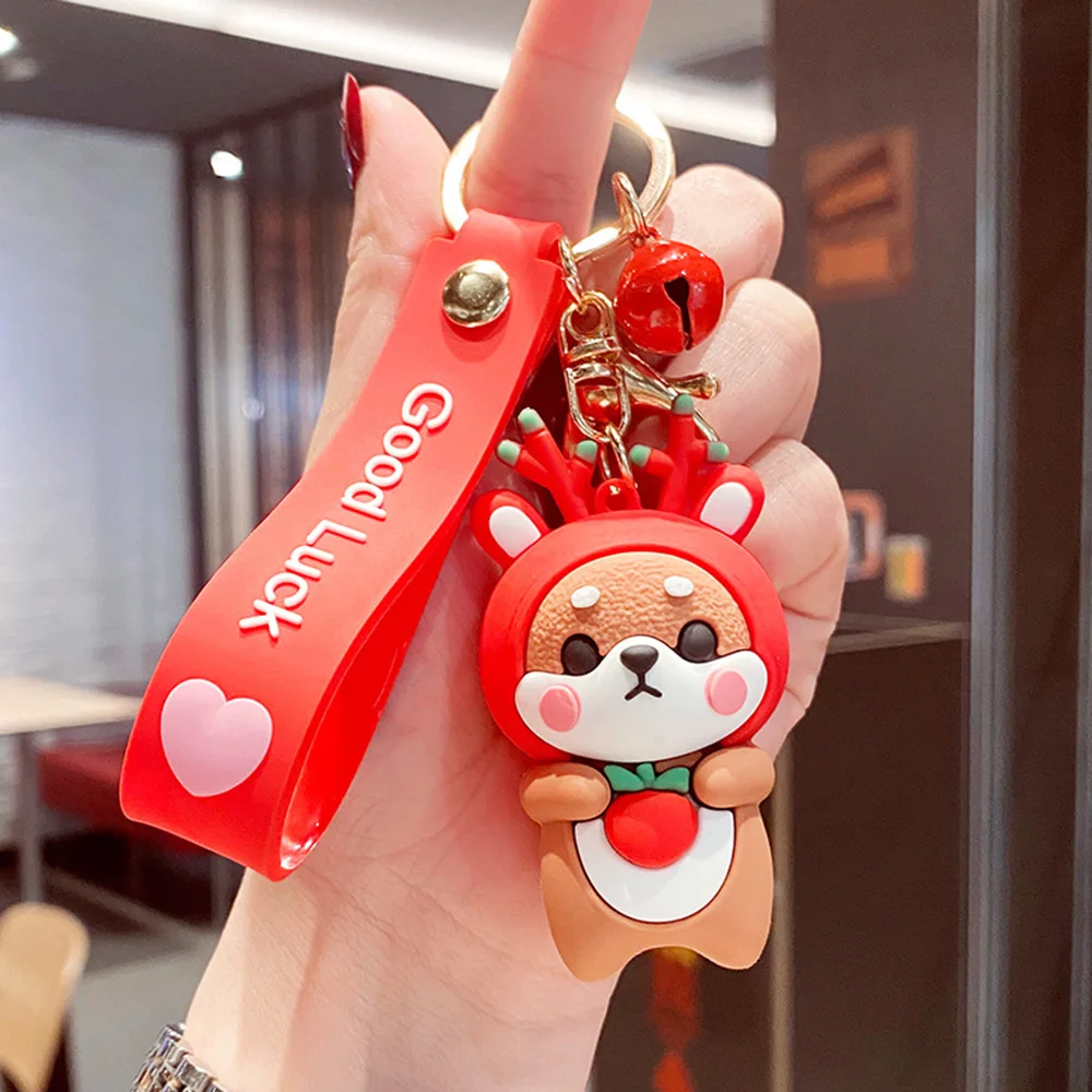 

Cute Animal Bag Bear Keychain Accessories Kawaii Cartoon Doll Model Girl Key Ring Decorations Pendant Car Key Handbag Keyring