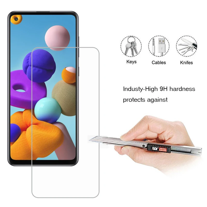 Закаленное стекло Galaxy A21S протектор экрана 9D Защитное для Samsung SM-A217F SM-A217M SM-A217N