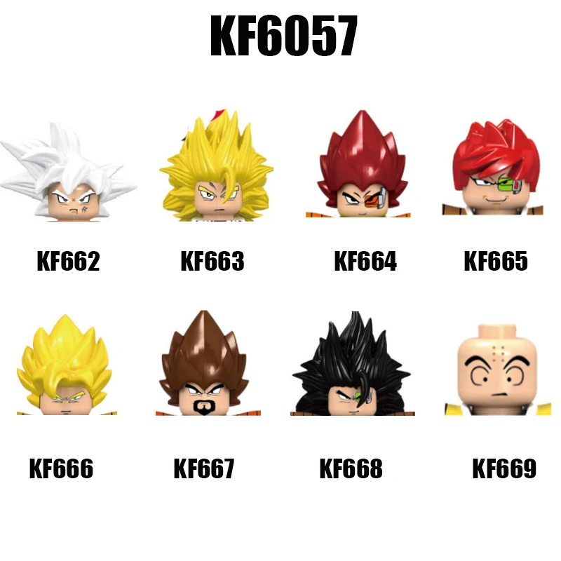 

KF6057 Single Sale Building Blocks Anime Series Figure Collection Kids Toys For Children Action Figures Head Bricks Gift