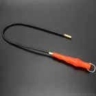 Магнитный инструмент для подбора, 60 см, гибкий, со светодиодсветильник кой, магнитный инструмент для гаража, красная пластиковая ручка, сгибаемый металлический захват M02 21