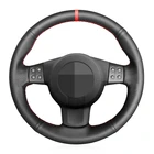 Черная искусственная кожа ручная строчка искусственная кожа для Seat Leon (Mk2) 2006-2008 Ibiza (6L) 2007 автомобильные аксессуары