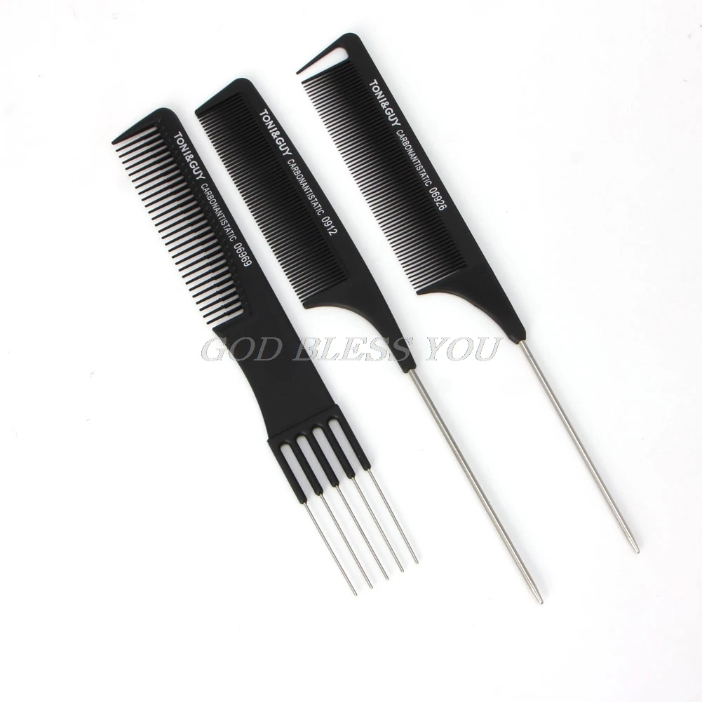Профессиональная черная тонкая шпилька для парикмахерских волос Расческа