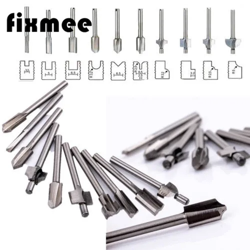 Fixmee Новые 10 шт 1/8 &quot3 мм Мини хвостовик фасонные фрезы HSS файлы Подходит Dremel набор
