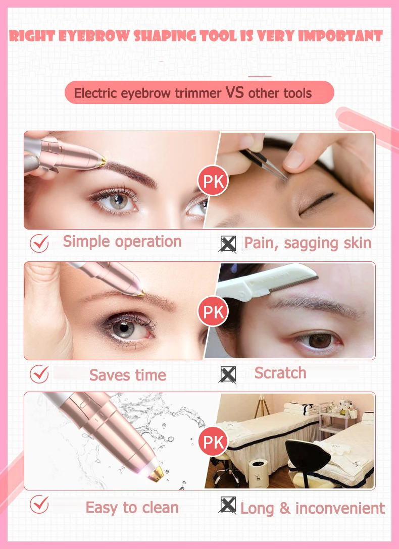 Новинка 2020 электрический триммер для бровей средство удаления макияжа
