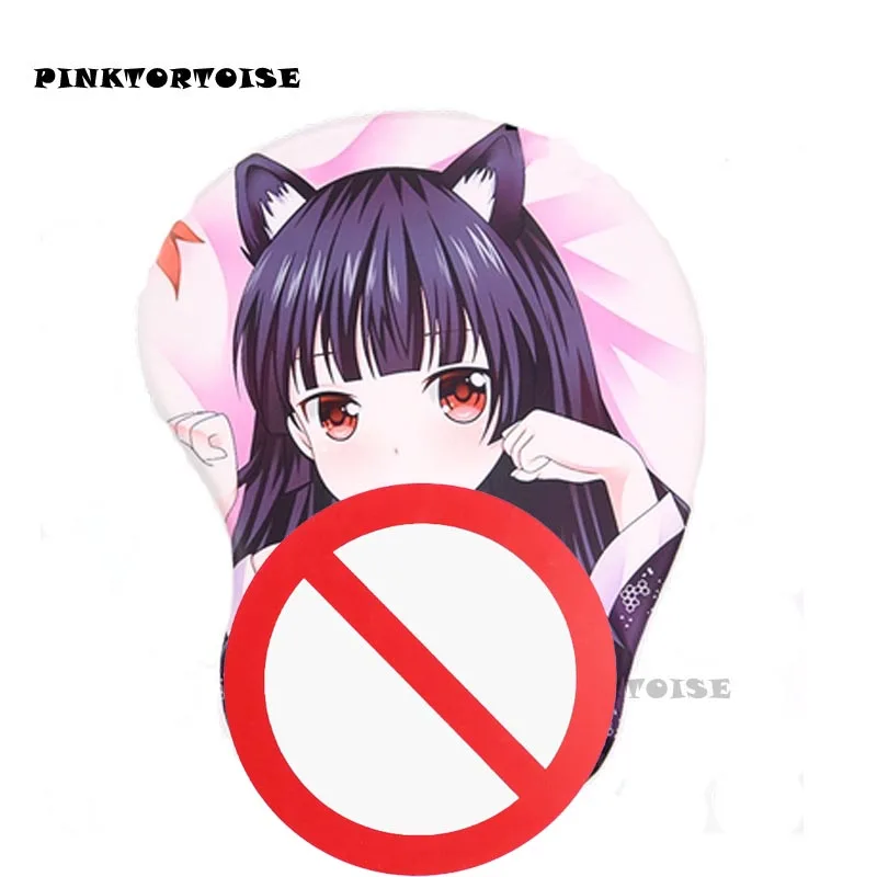 

PINKTORTOISE anime Spice and Wolf Soft Silicon Holo 3D chest Mouse Pad Ergonomic Mouse Pad Gaming MousePad mat playmat