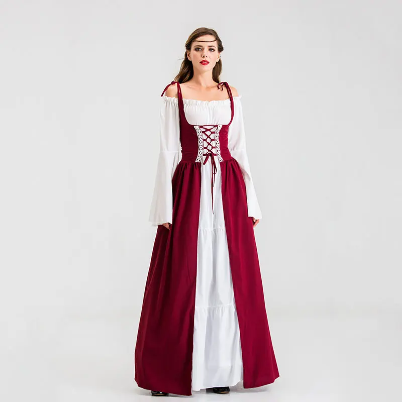 

2020New Greece Goddess Palace Princess Queen Cosplay Costume Retro European Style Imperial Dress Stage Show Adult Woman Clothing